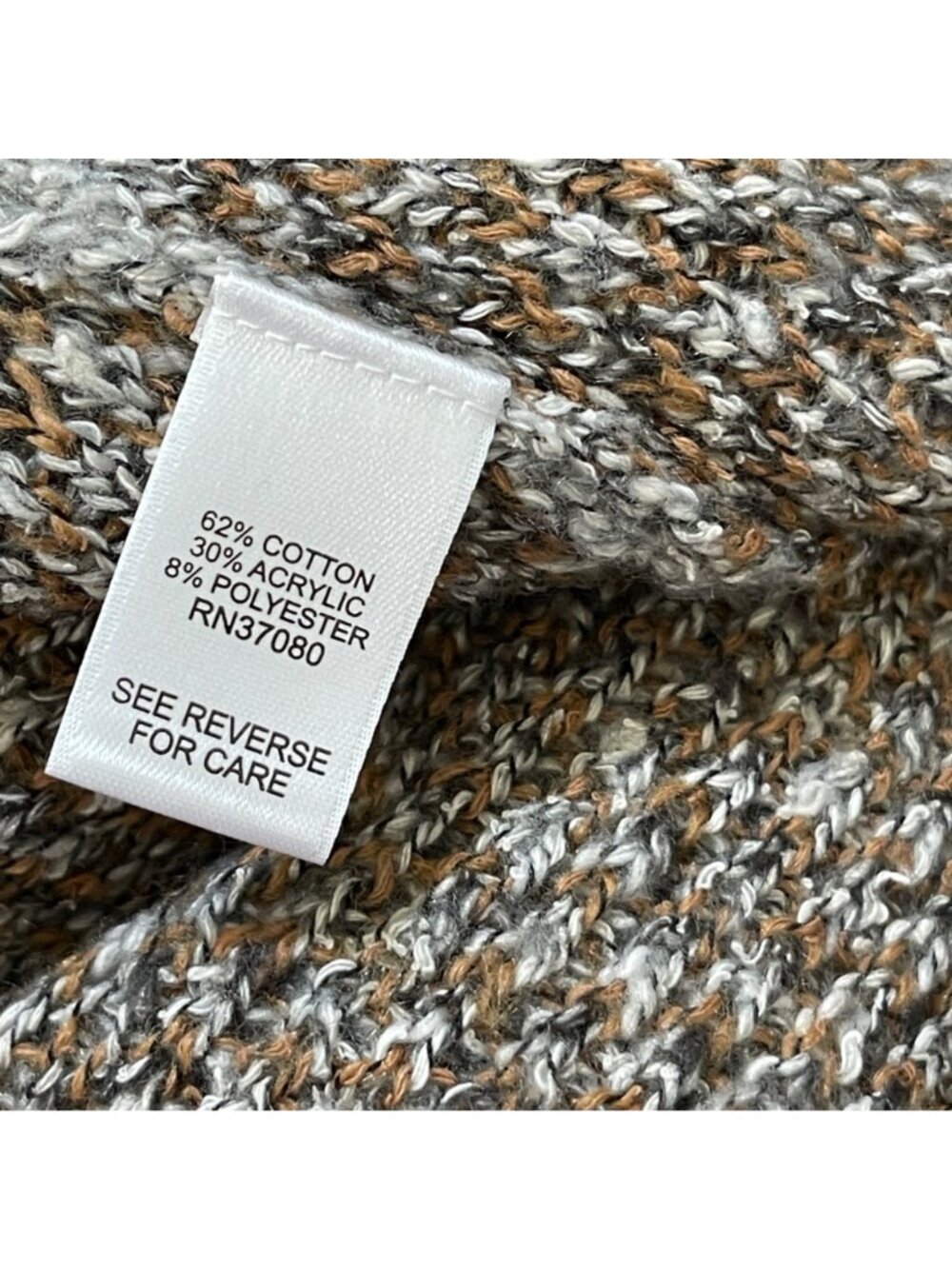 New Est. 1946 Jacket Sweater Cardigan Size 18/20 Animal Print Grey Tan Open Fron - Picture 7 of 8